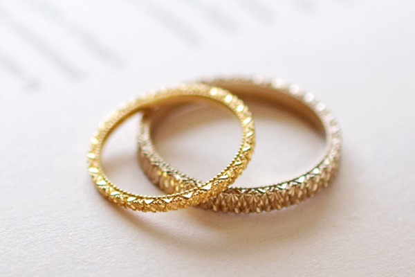 お客様のお好みの素材、幅で制作した《Giorni（ジョルニ）》のご結婚指輪です。＊静岡県浜松市ジュエリープシュケー